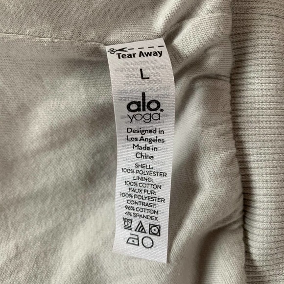 ALO Yoga Streetside Half Zip Sherpa Teddy Fleece Hoodie Half Zip Jacket - Picture 9 of 11